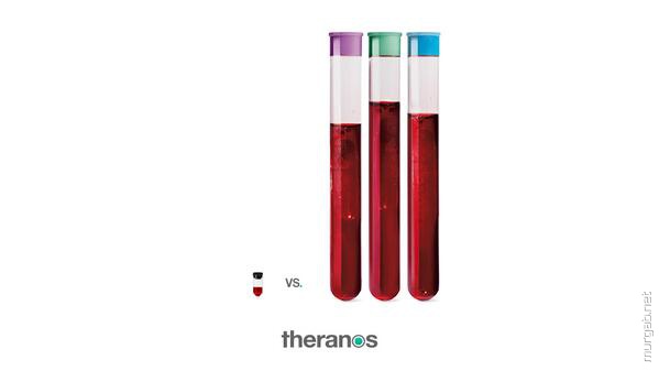 Капсула theranos и обычные пробирки с кровью
